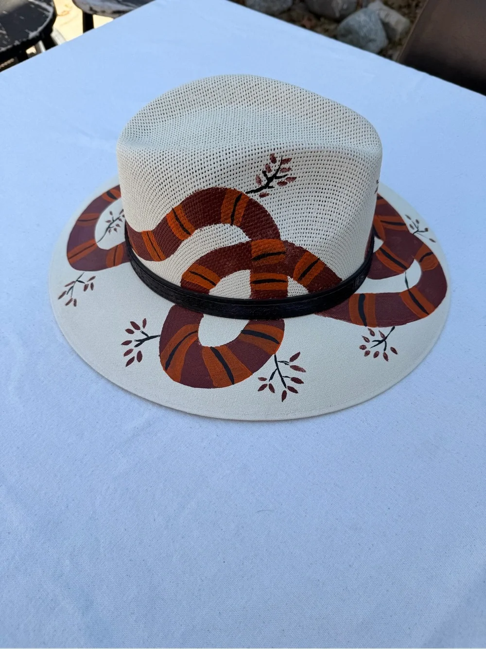 Hand painted fedora hat